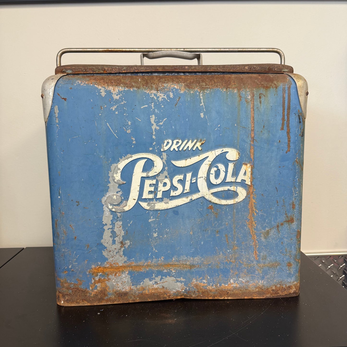 Vintage Un-Restored Pepsi Cola Picnic Cooler