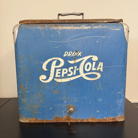 Vintage Un-Restored Pepsi Cola Picnic Cooler
