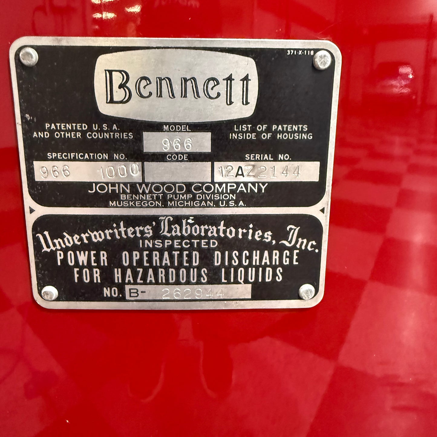 Original & Restored - 1940's era Bennett Gas Pump