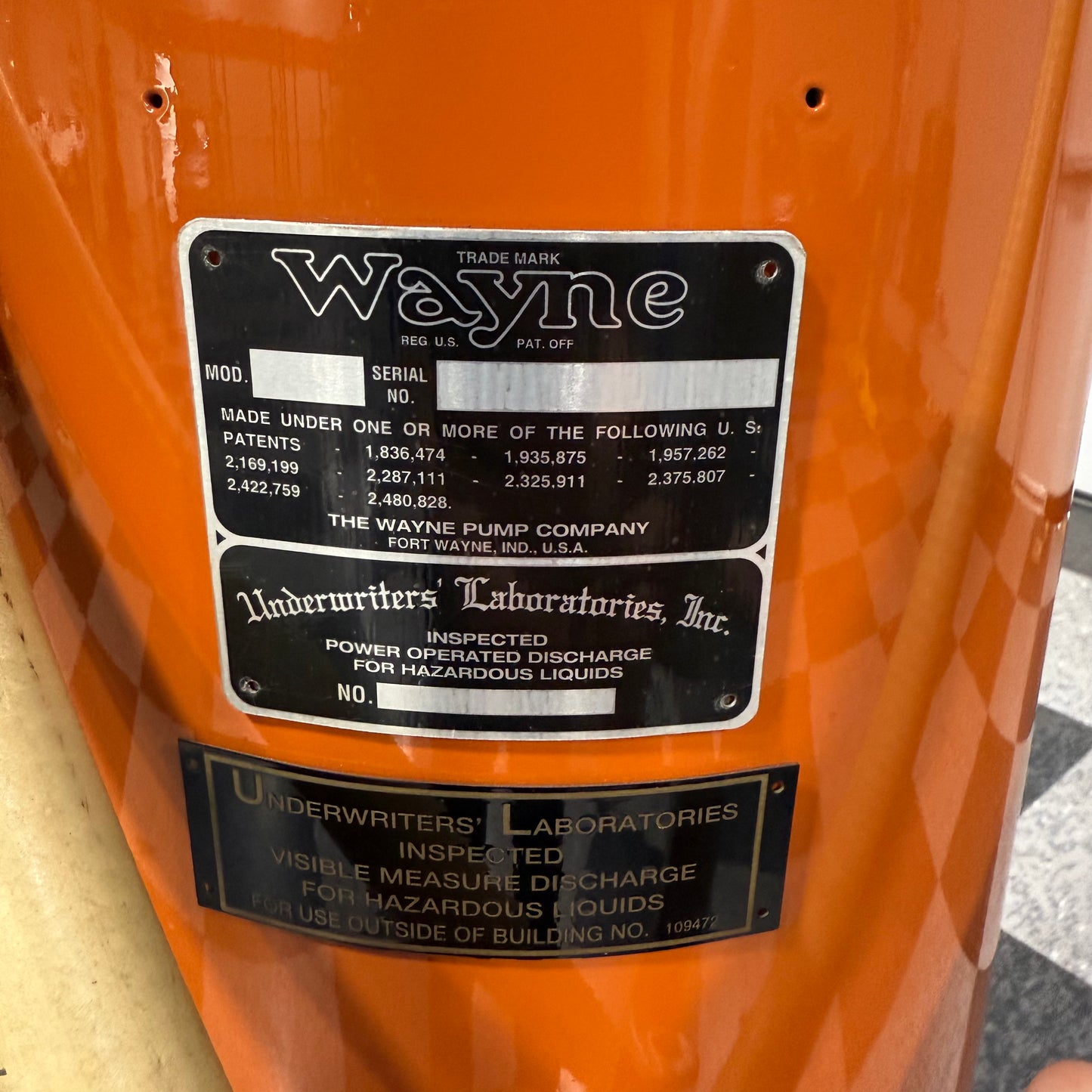 Restored 1924 Wayne Visible Gas Pump - Gulf Theme