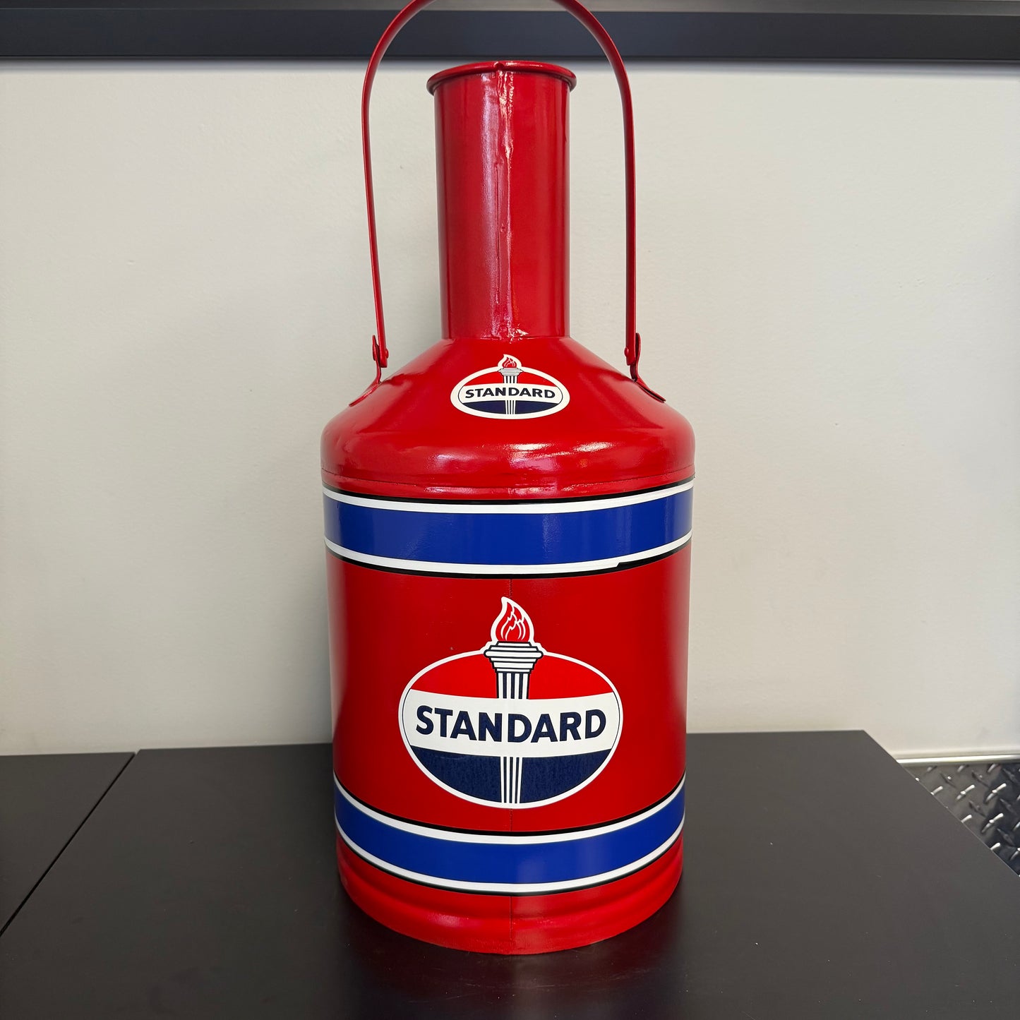 Brookins Vintage 5 Gallon Gas Can Refinished - Standard Oil Company Theme