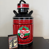 Rare vintage Ellisco 5 gallon oil jug and cap - Sky Chief Theme
