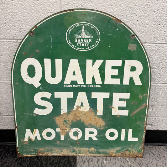 Vintage Quaker State PA Tin Sign