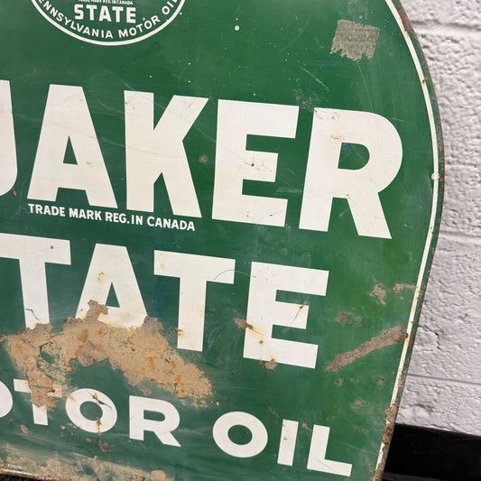 Vintage Quaker State PA Tin Sign