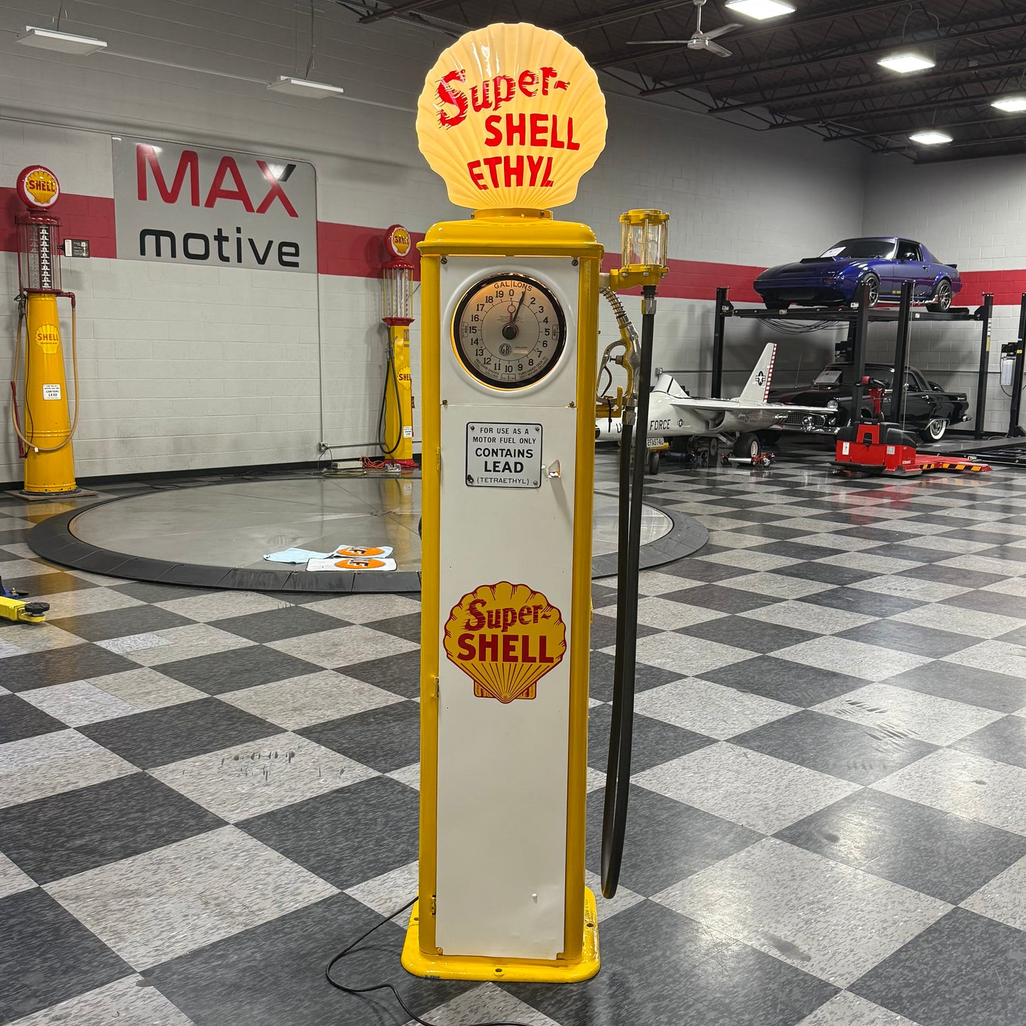Restored Gilbert & Barker 105 Clock Face Gas Pump