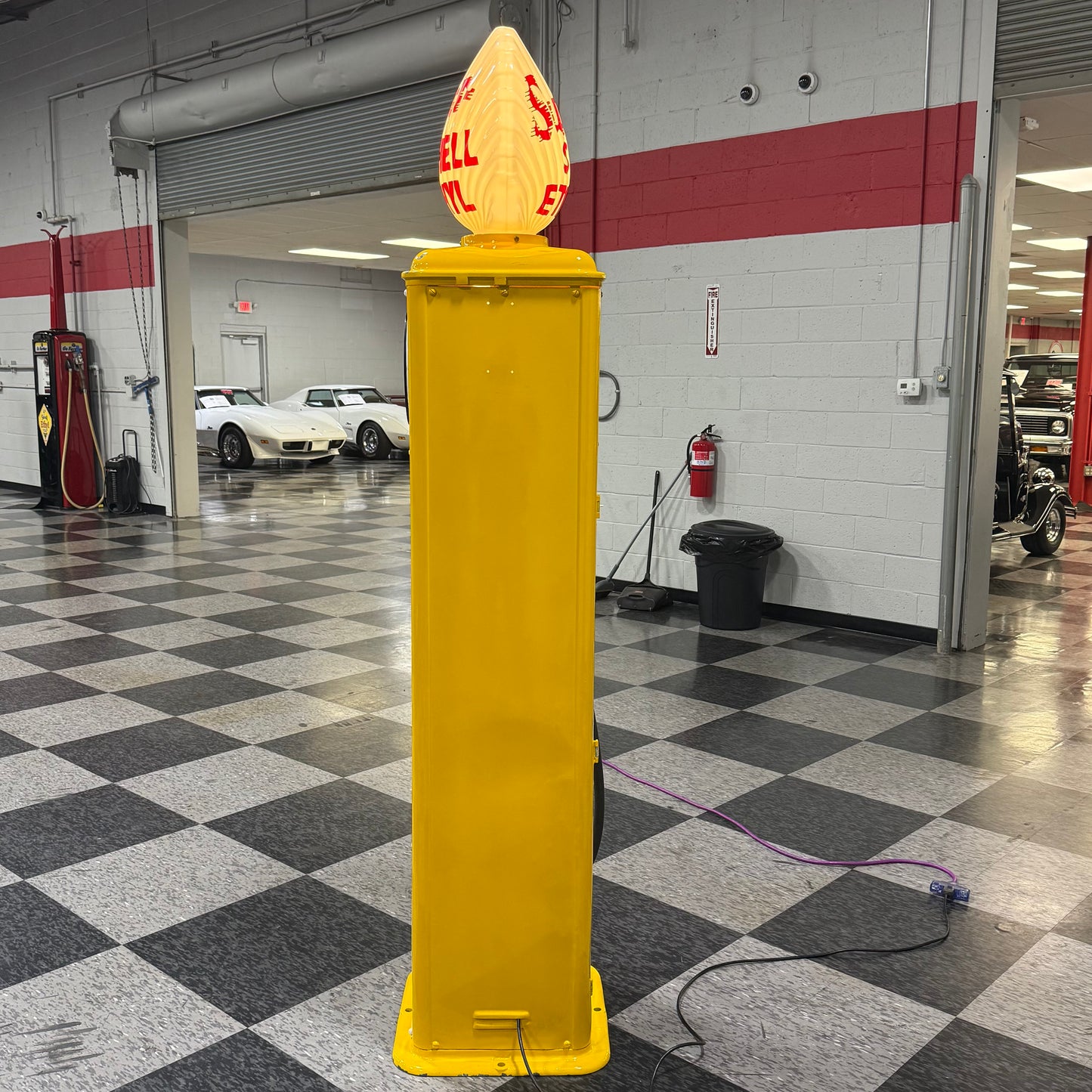 Restored Gilbert & Barker 105 Clock Face Gas Pump