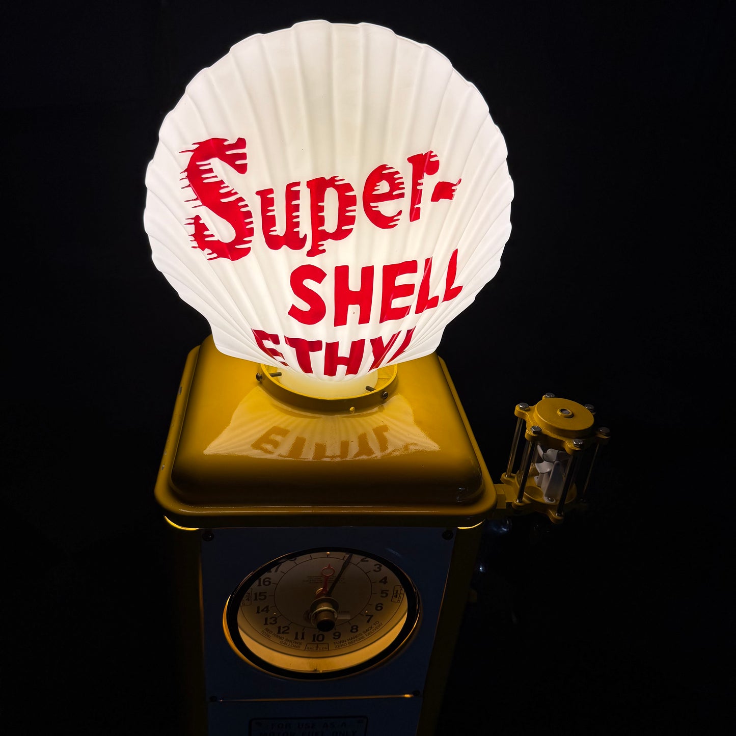 Restored Gilbert & Barker 105 Clock Face Gas Pump