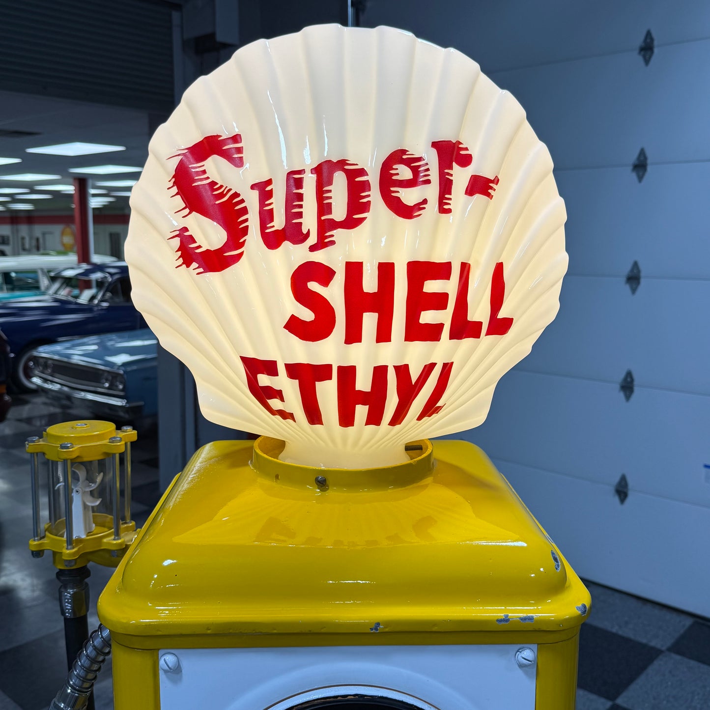 Restored Gilbert & Barker 105 Clock Face Gas Pump