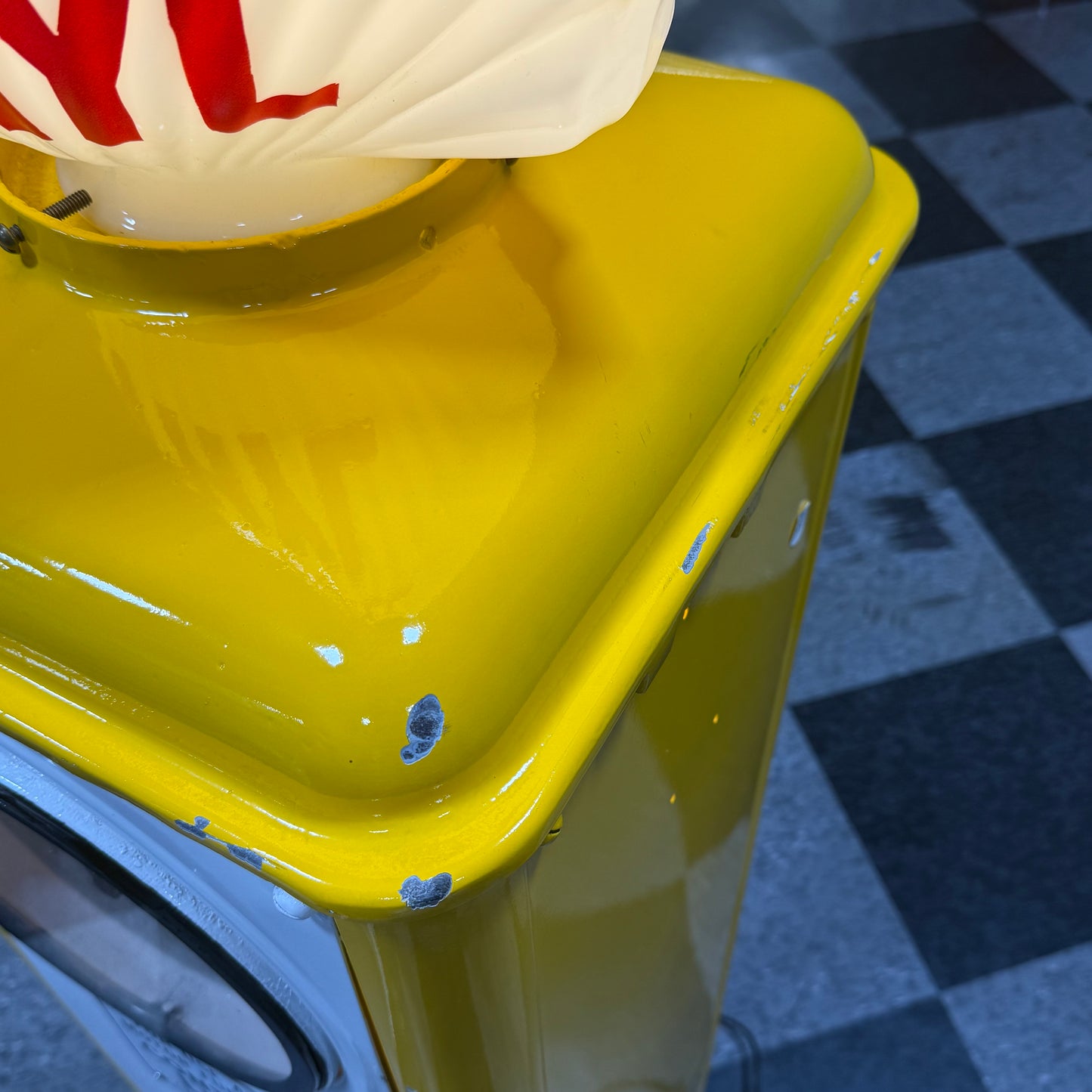 Restored Gilbert & Barker 105 Clock Face Gas Pump