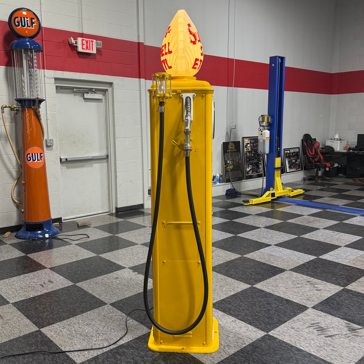 Restored Gilbert & Barker 105 Clock Face Gas Pump