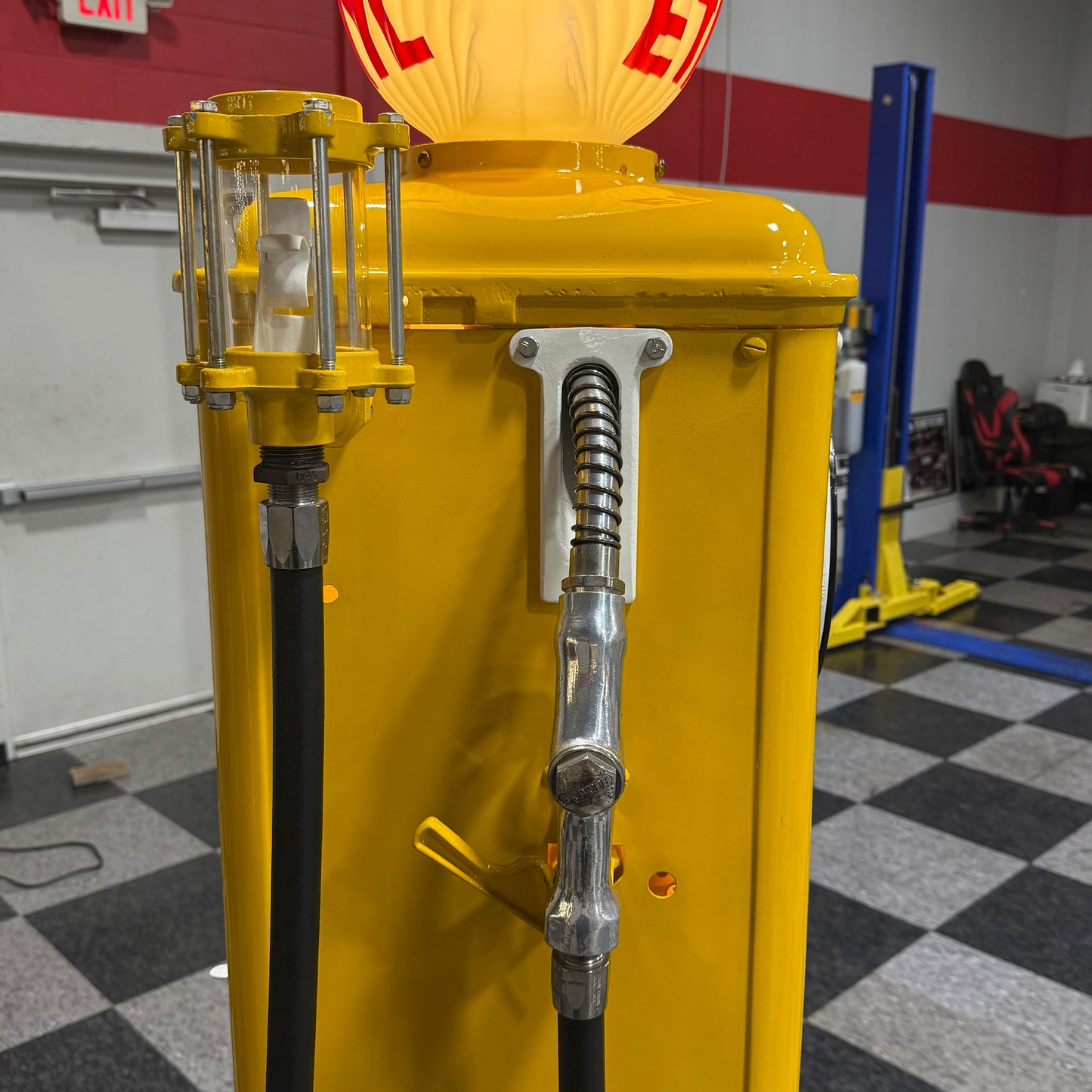 Restored Gilbert & Barker 105 Clock Face Gas Pump