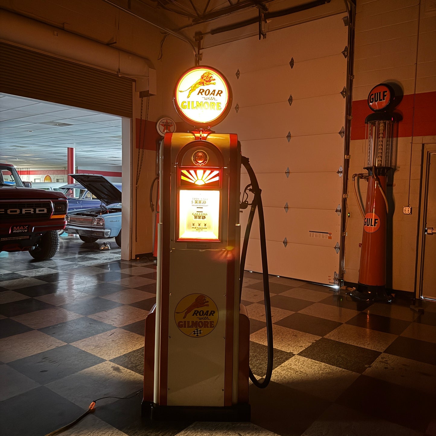 Restored Wayne 60 Gas Pump - Gilmore Colors