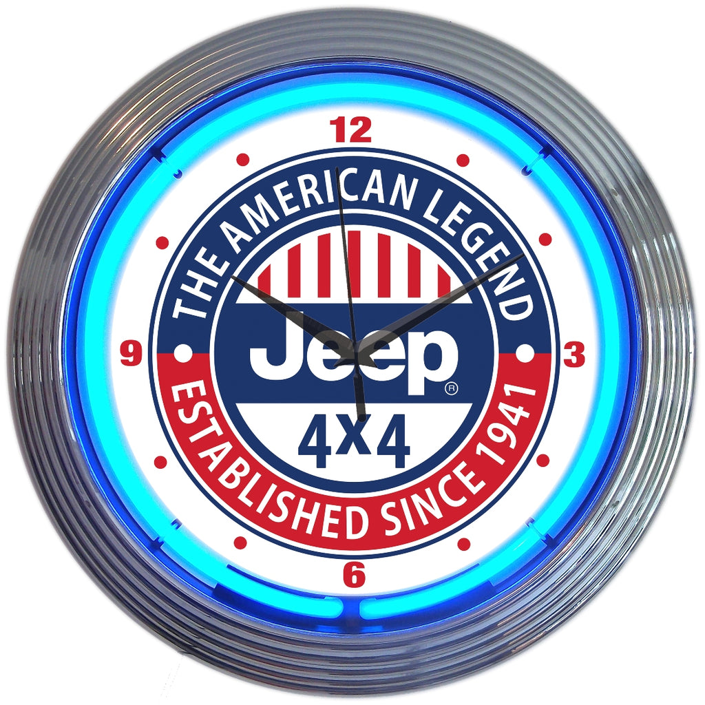 Jeep American Legend Neon Clock