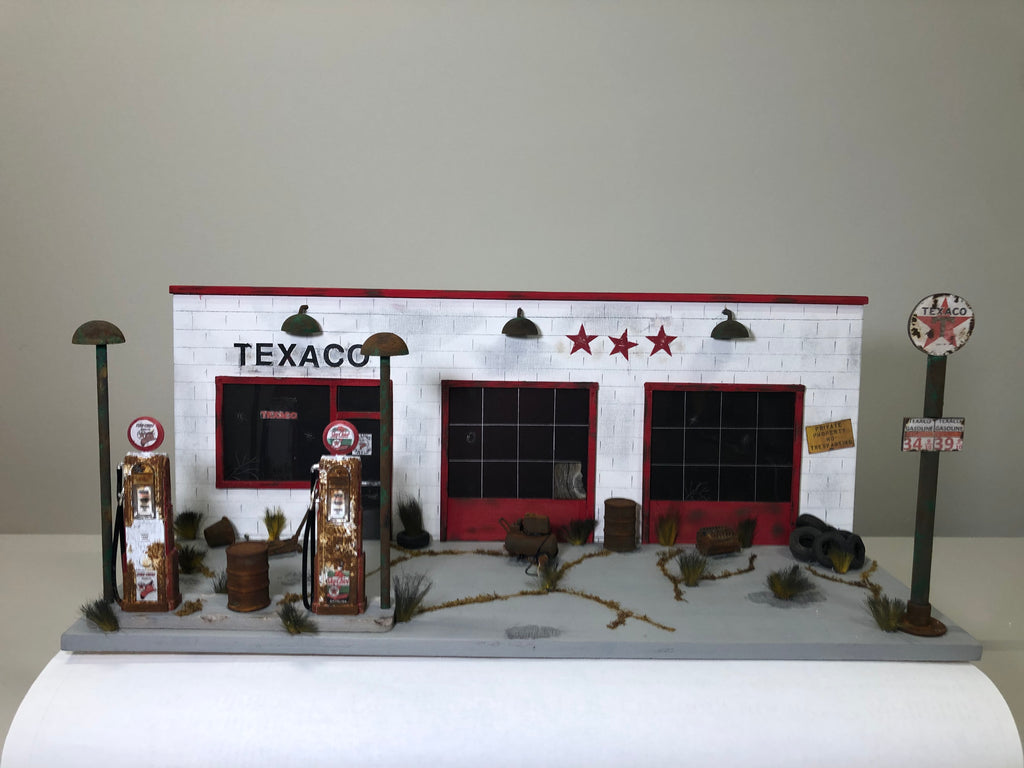Abandoned Texaco Gas Station Front