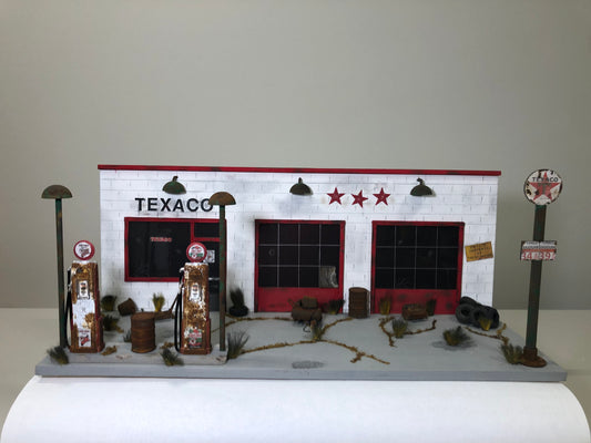 Abandoned Texaco Gas Station Front