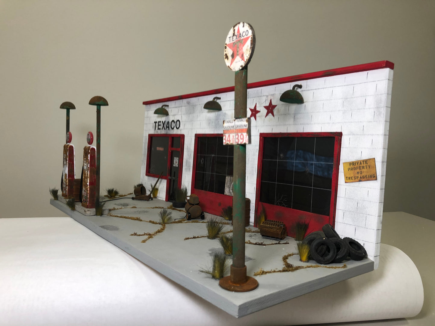 Abandoned Texaco Gas Station Front