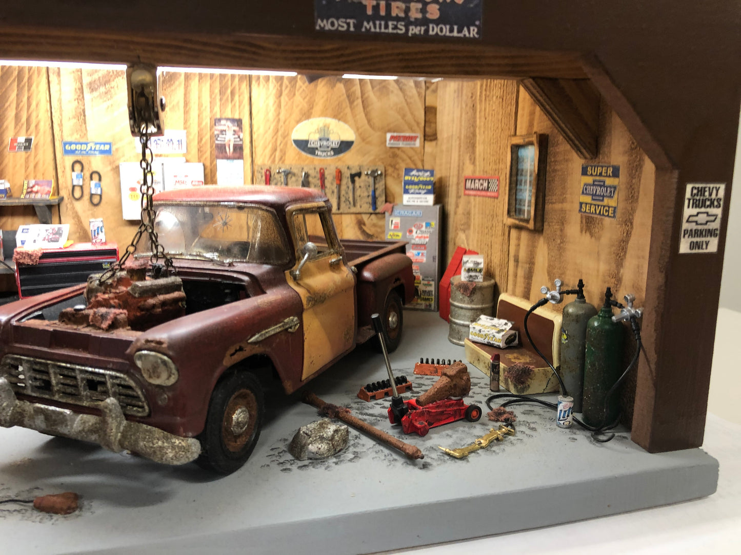 Lighted Garage - 1955 Chevy Truck