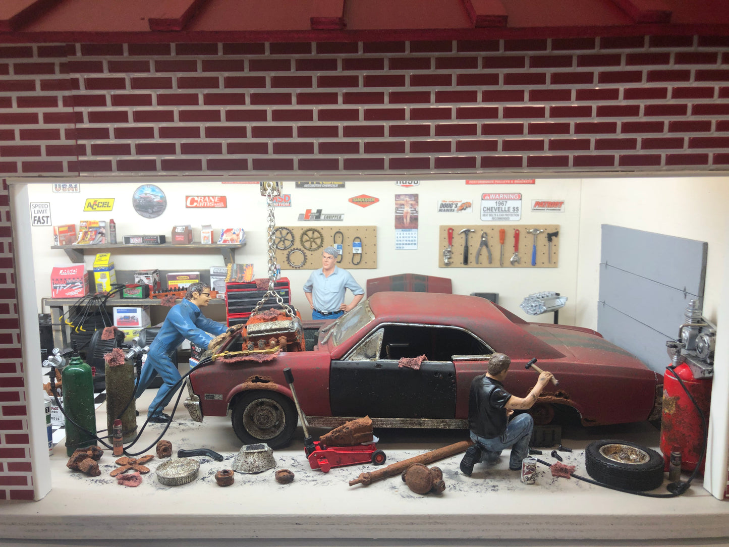 Before & After - Chevelle Garage Diorama