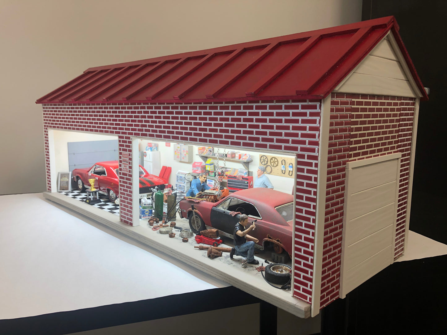 Before & After - Chevelle Garage Diorama