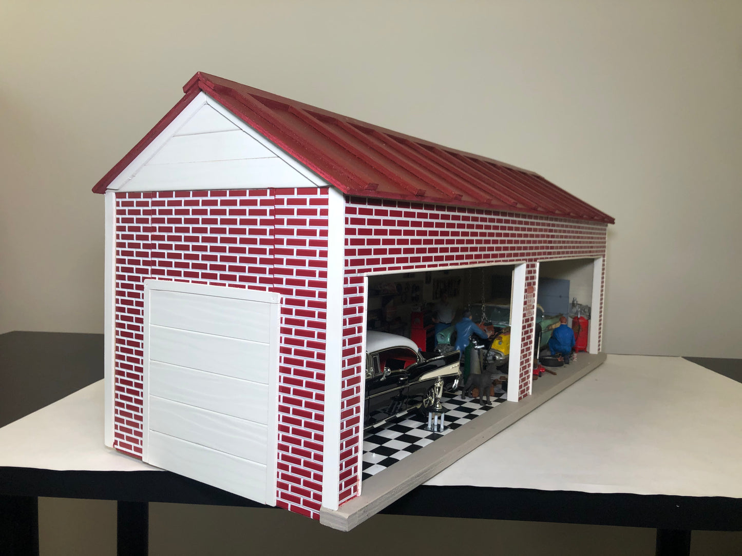 57 Chevys Before & After Garage - Diorama