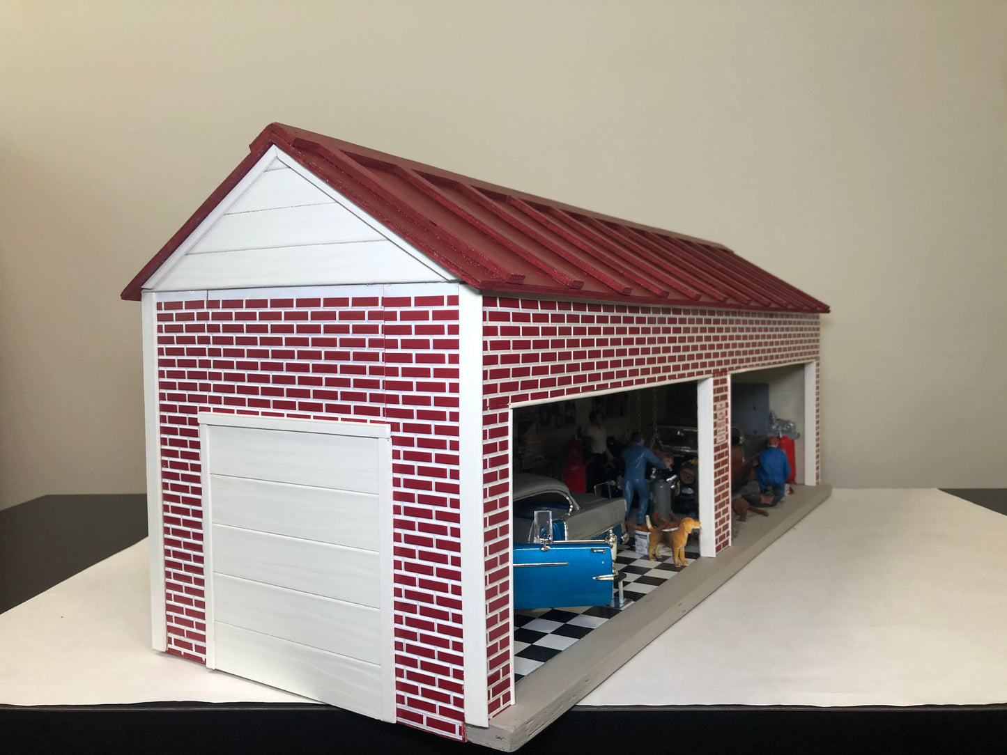 55 Chevys Before & After Garage - Diorama