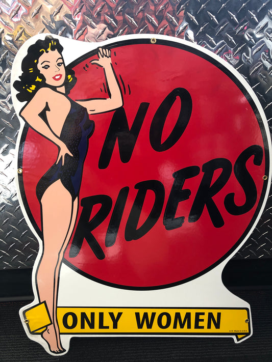 No Riders Sign