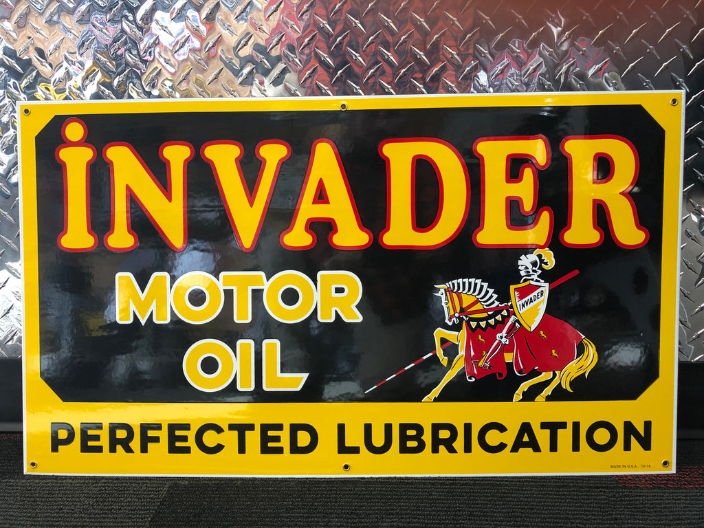 Invader Oil Sign
